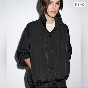 NWT VIRAL Massimo Dutti High Neck Bomber Puff Jacket sz L